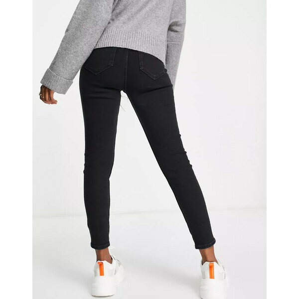 リバーアイランド レディース デニムパンツ ボトムス River Island High rise skinny jeans in black Black