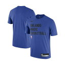 ナイキ レディース Tシャツ トップス Men's Blue Orlando Magic 2023/24 Sideline Legend Performance Practice T-shirt Blue