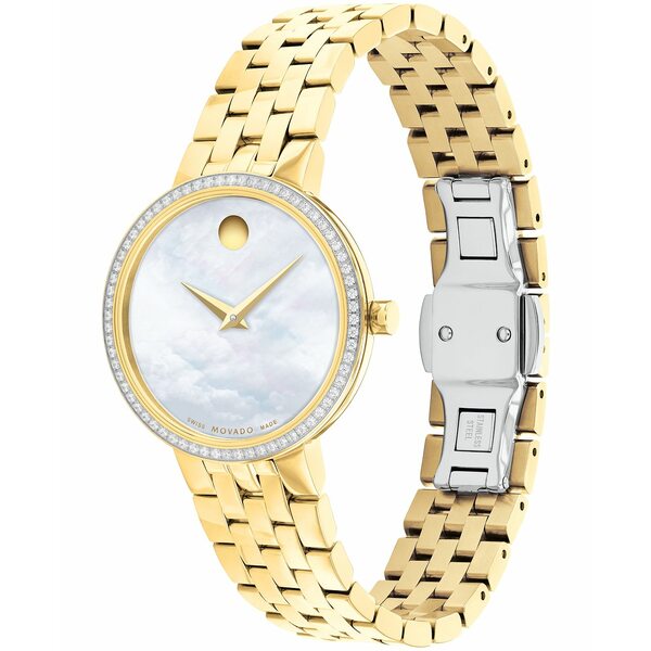 モバド モバド レディース 腕時計 アクセサリー Women's Museum Classic Swiss Quartz Yellow Physical Vapour Deposition (PVD) Watch 30mm Gold-Tone