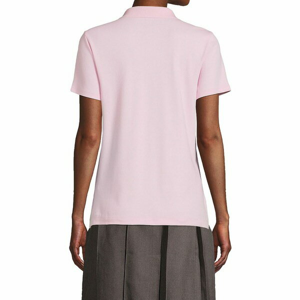 ランズエンド レディース シャツ トップス Women 039 s School Uniform Short Sleeve Feminine Fit Interlock Polo Shirt Ice pink