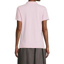 ランズエンド レディース シャツ トップス Women 039 s School Uniform Short Sleeve Feminine Fit Interlock Polo Shirt Ice pink