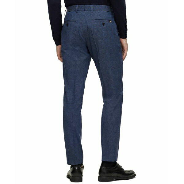 ヒューゴボス メンズ カジュアルパンツ ボトムス Men 039 s Melange Stretch Slim-Fit Trousers Dark Blue