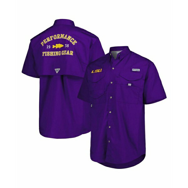 コロンビア レディース シャツ トップス Men 039 s Purple LSU Tigers Bonehead Button-Up Shirt Purple