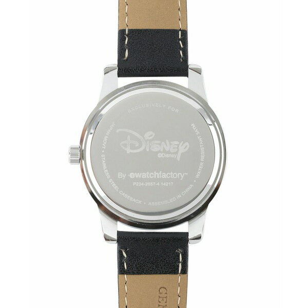 ディズニー イーウォッチファクトリー レディース 腕時計 アクセサリー Disney Mickey Mouse Men's Silver Alloy Watch Black