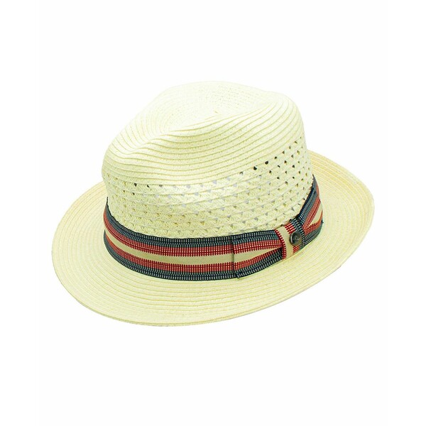 ピーターグリム ピーターグリム メンズ 帽子 アクセサリー Reginald Colorful Band Fedora Hat Ivory