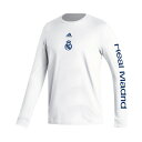 アディダス レディース Tシャツ トップス Men 039 s White Real Madrid Team Crest Long Sleeve T-shirt White