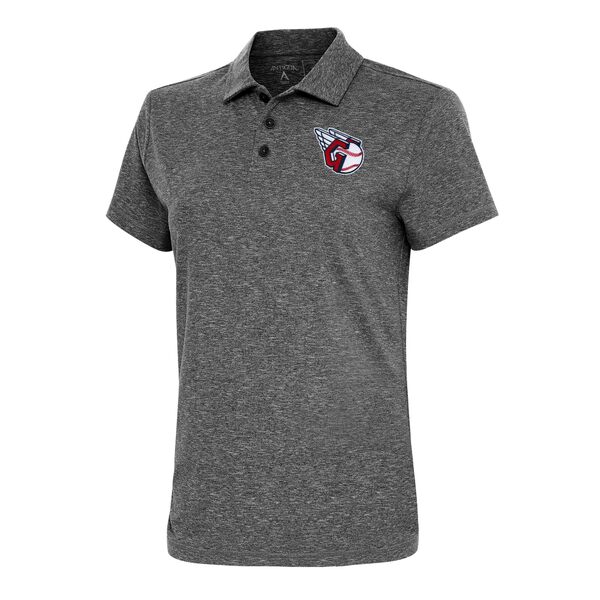 ƥ ǥ ݥ ȥåץ Cleveland Guardians Antigua Women's Motivated Polo Heather Black