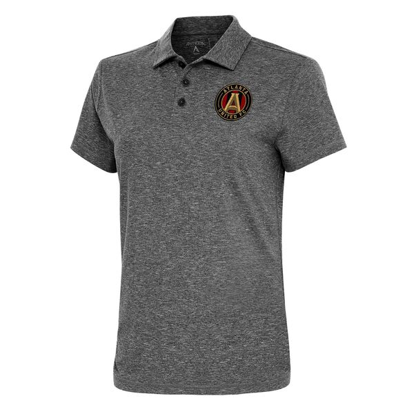 アンティグア レディース ポロシャツ トップス Atlanta United FC Antigua Women's Motivated Polo Heather Black