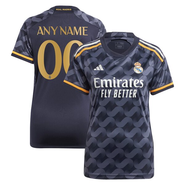 AfB_X fB[X jtH[ gbvX Real Madrid adidas Women's 2023/24 Away Replica Custom Jersey Navy