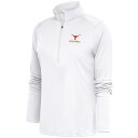 アンティグア レディース パーカー・スウェットシャツ アウター Texas Longhorns Antigua Women's Football Tribute HalfZip Pullover Top White