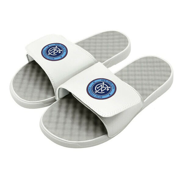 ACXCh Y T_ V[Y New York City FC ISlide Primary Logo Slide Sandals White/Gray