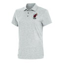 アンティグア レディース ポロシャツ トップス Miami Heat Antigua Women's Motivated Polo Heather Gray