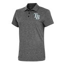 アンティグア レディース ポロシャツ トップス Tampa Bay Rays Antigua Women's Motivated Polo Heather Black