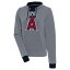 ƥ ǥ ѡåȥ  Los Angeles Angels Antigua Women's Axe Bunker TriBlend Pullover Hoodie Navy/White