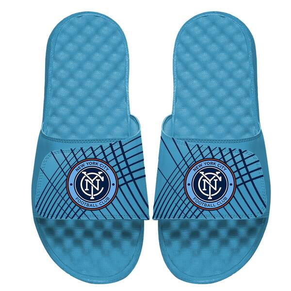 饤   塼 New York City FC ISlide Lines Slide Sandals Blue