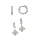 AhjA fB[X sAXCO ANZT[ White Mother Of Pearl Huggie Set Earring Pink