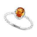 GtB[ RNV Y O ANZT[ EFFY&reg; Citrine Oval Rope Ring (3/4 ct. t.w.) in Sterling Silver Citrine