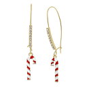 ベッツィジョンソン メンズ ピアス・イヤリング アクセサリー Faux Stone Candy Cane Dangle Earrings Red