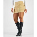 o[X[ fB[X XJ[g {gX Women's Studded Ruched Mini Skirt, Created for Macy's Macadamia