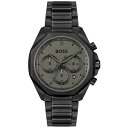 {X Y rv ANZT[ Men's Cloud Quartz Chronograph Ionic Plated Black Steel Watch 43mm Black