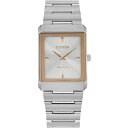 V`Y Y rv ANZT[ Eco-Drive Unisex Stiletto Stainless Steel Bracelet Watch 25x35mm Silver-tone