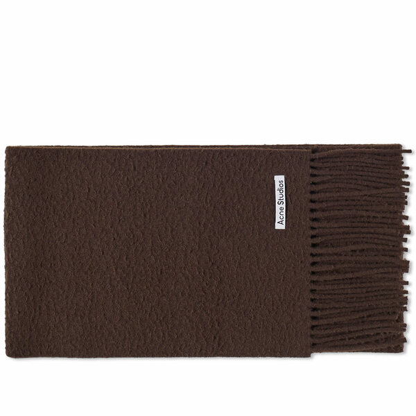 アクネ ストゥディオズ メンズ マフラー・ストール・スカーフ アクセサリー Acne Studios Vargo Boiled Wool Scarf Brown