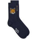 ]Lcl Y C A_[EFA Maison Kitsune Fox Head Socks Blue