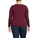 ランズエンド レディース Tシャツ トップス Plus Size Lightweight Jersey Skimming Long Sleeve Scoop N...