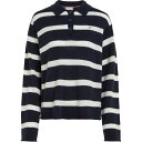 yz g~[ qtBK[ fB[X |Vc gbvX SOFT WOOL POLO-NK SWEATER Navy/Ecru