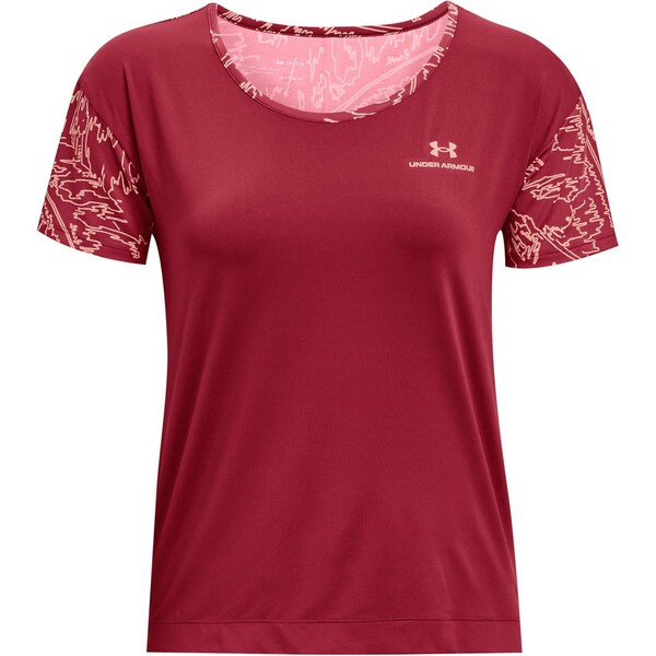 yz A_[A[}[ fB[X TVc gbvX Under Armour Rush Novelty Short Sleeve T-Shirt Womens Red/Pink