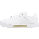 【送料無料】 トミー ヒルフィガー レディース スニーカー シューズ COURT SNEAKER GOLDEN TH White