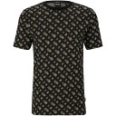 【送料無料】 ボス メンズ Tシャツ トップス Tiburt Monogram T-Shirt Black 001