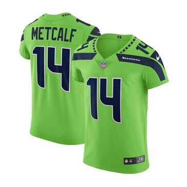 ナイキ メンズ カットソー トップス Men's DK Metcalf Neon Green Seattle Seahawks Alternate Vapor Elite Player Jersey Neon Green