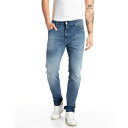 【送料無料】 リプレイ メンズ デニムパンツ ボトムス Micky M Hyperflex Tapered Jeans 009Medium Blue