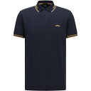 【送料無料】 ボス メンズ ポロシャツ トップス Paul Pique Polo Shirt Navy/Gold 403