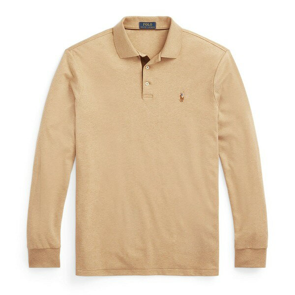 yz t[ Y |Vc gbvX Pima Long Sleeve Polo Shirt Camel Heather