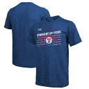 【送料無料】 マジェスティックスレッズ メンズ Tシャツ トップス Texas Rangers Majestic Threads 2023 World Series Local Lines TriBlend TShirt Royal