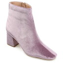 ジャーニーコレクション レディース ブーツ シューズ Women's Hazara Wide Width Velvet Block Heel Dress Boo...