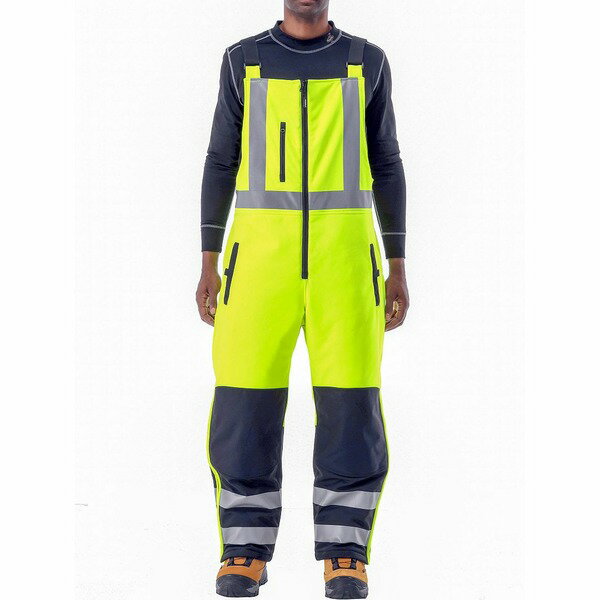 リフリッジウェア メンズ カジュアルパンツ ボトムス Big & Tall Men's Hi Vis Insulated Softshell High-Bib Overalls, -20°F (-29°C) Lime