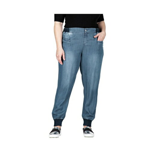 スタンダーズアンドプラクティス レディース カジュアルパンツ ボトムス Women's Plus Size Tencel Rib Cuffs Jogger Pants Medium blue スタンダーズアンドプラクティス レディース カジュアルパンツ ボトムス Women's Plus Size Tencel Rib Cuffs Jogger Pants Medium blue