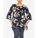 ホワイトマーク レディース カットソー トップス Plus Size Blanche Tunic Top Navy