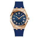 QX Y rv ANZT[ Men's Analog Blue Silicone Watch 42mm Blue