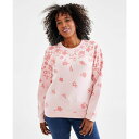スタイルアンドコー レディース パーカー スウェットシャツ アウター Women 039 s Printed Crewneck Sweatshirt, Created for Macy 039 s Pink Floral
