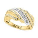 GtB[ RNV fB[X O ANZT[ EFFY&reg; Diamond Multi-Row Swirl Ring (3/8 ct. t.w.) in 14k Two-Tone Gold 14K Two Tone Gold