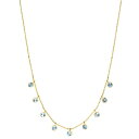 GtB[ RNV fB[X lbNXE`[J[Ey_ggbv ANZT[ EFFY&reg; Sky Blue Topaz Dangle Collar Necklace (2-5/8 ct. t.w.) in 14k Gold, 16