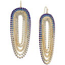 ラッキーブランド メンズ ピアス・イヤリング アクセサリー Gold-Tone Blue Sparkle Chain Linear Earrings Gold