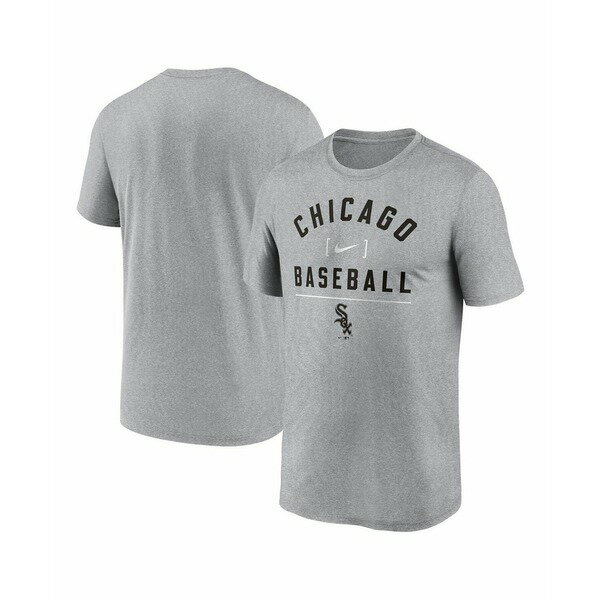 ʥ  T ȥåץ Men's Heather Charcoal Chicago White Sox Arch Baseba...