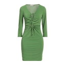 【送料無料】 ハブワン レディース ワンピース トップス Mini dresses Green