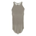 リックオウエンス レディース カットソー トップス Sleevelss Ribbed Tank Top Grigio chiaro