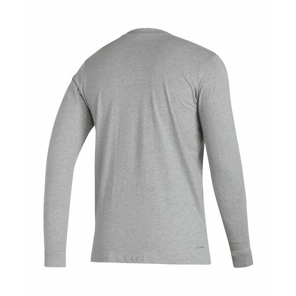 アディダス レディース Tシャツ トップス Men 039 s Heather Gray Boca Juniors Team Crest Long Sleeve T-shirt Heather Gray